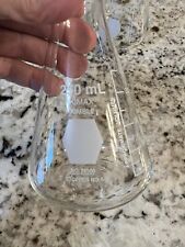 Kimble Kimax Erlenmeyer Glass Flask 250mL 26500 Stopper #6 Cap #7 Vtg Lot Of 6 picture