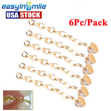 Dental Orthodontic lingual Traction Chain Round Buttons with Chain Gold Plated picture