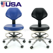 Dental Doctor Assistant Stool Mobile Chair Adjustable Height PU Leather 26# USA picture
