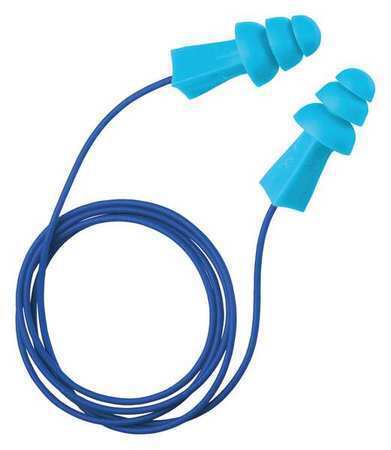 Tasco 100-09022 Tri-Grip Reusable Soft Plastic Ear Plugs, Flanged Shape, 27 Db,