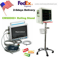 Rolling Wheel Stand Trolley Mobile Cart with Vital Signs ICU Patient Monitor NEW picture