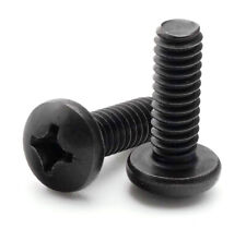 #6-32 Black Oxide Stainless Steel Phillips Pan Head Machine Screw Select Size picture