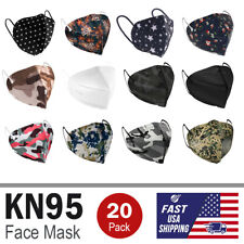US STOCK KN95 Face Mask 5 Layers Disposable Mouth Nose Cover Respirator 20 Pack picture