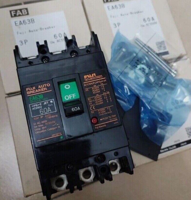 New FUJI ELECTRIC EA63B 60A Circuit Breaker 1PCS