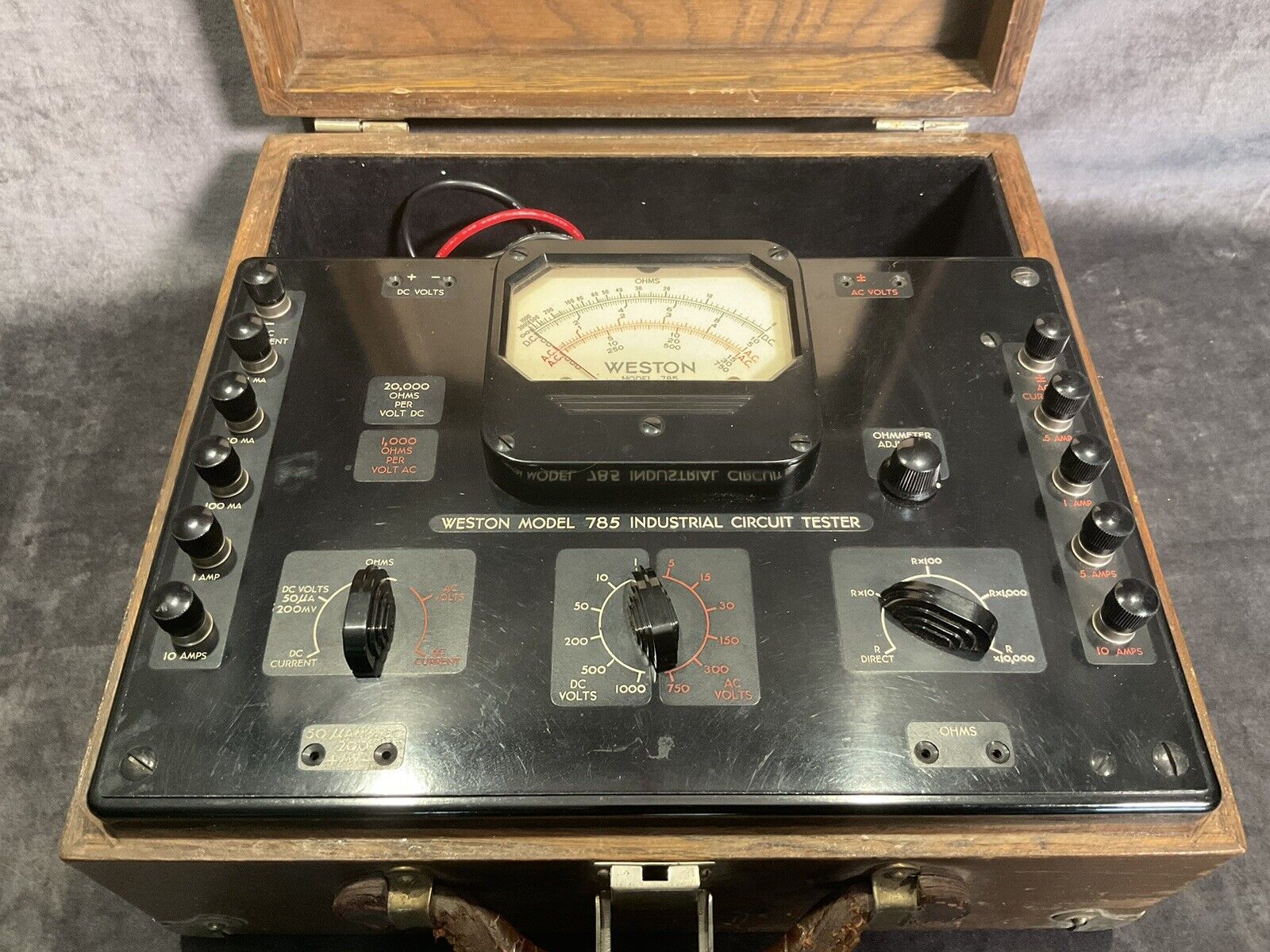 Vintage Weston 785 Industrial Circuit Tester In Box