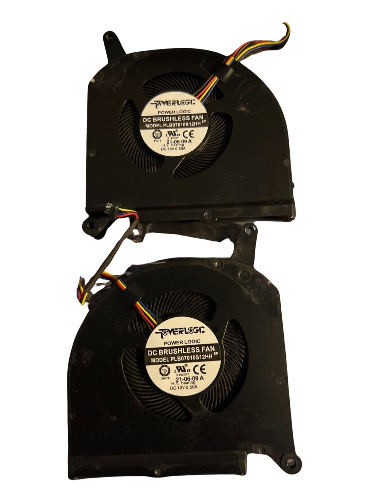 Set Of 2 POWER LOGIC Q9 PLB11020B12H DC 12V 0.70A 4-wire cpu cooling fan