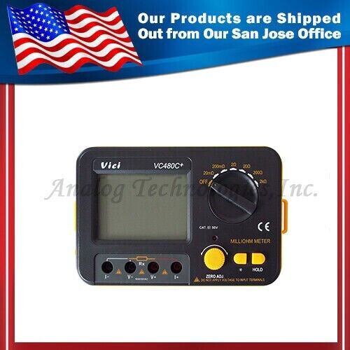 VICI VC480C+ 3 1/2 Digital Milli Meter with 4 Wire Test Batteries