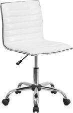Flash Furniture - Low Back Designer Armless White Ribbed Swivel Task Chair picture