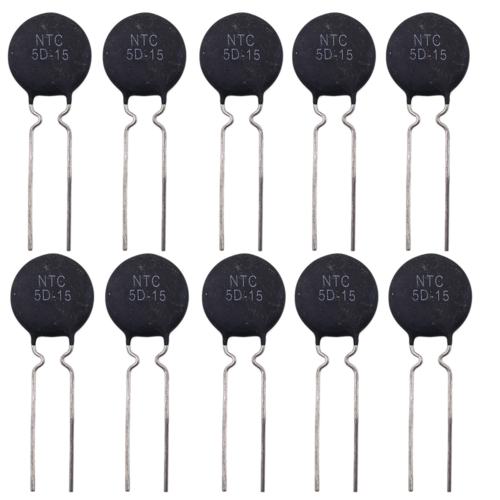US Stock 10pcs NTC 5D-15 Thermistor Resistor In Rush Current Limiter 5 Ohms 15mm