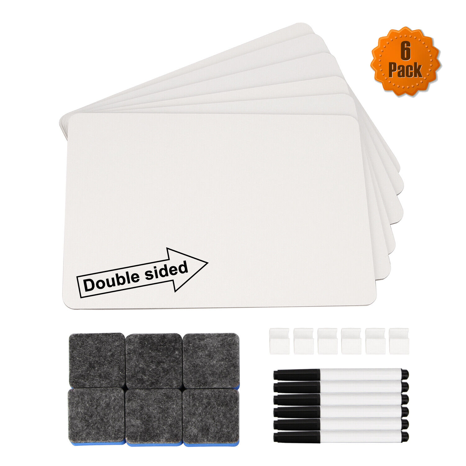 6/12Pcs Magnetic Dry Erase Board Whiteboard Home Office 9\