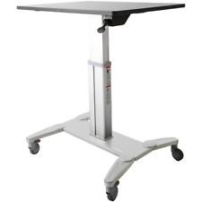 StarTech STSCART Mobile Sit/Stand Workstation - Black & Silver picture