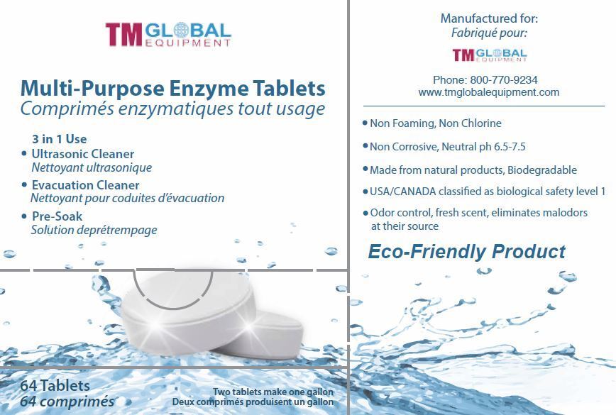 128 ULTRASONIC ENZYME / Enzymatic TABLETs 3 in 1 Evacuation, pre-soak