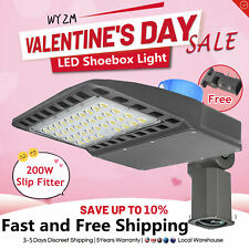200W Outdoor LED Shoebox Area Light Commercial Parking Lot Light 5-Year Warranty picture