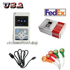  Dynamic 24 Hours 3 Channel ECG Holter EKG System Portable ECG Monitor+ Software picture