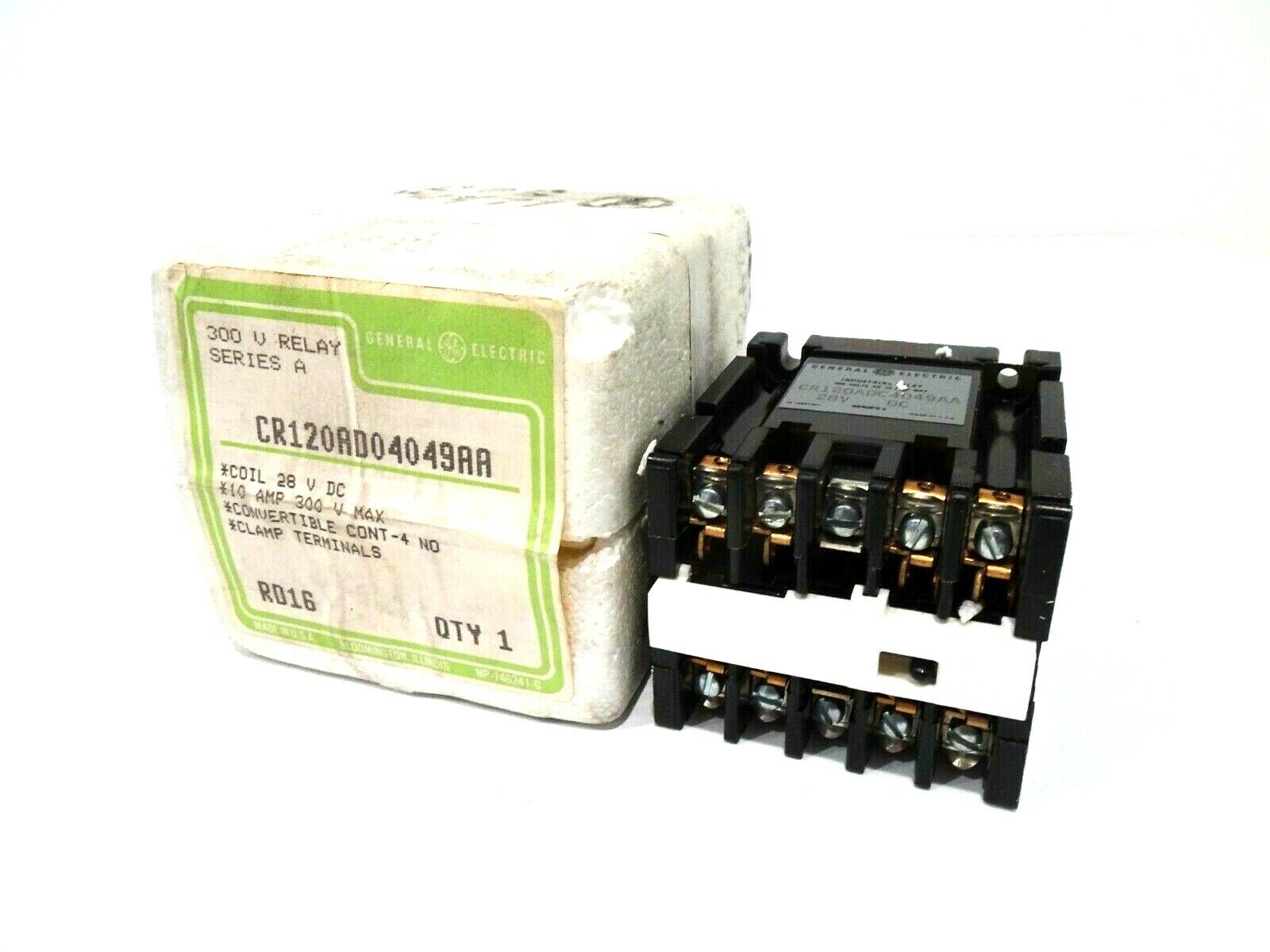 NEW GENERAL ELECTRIC CR120AD04049AA RELAY SER.A