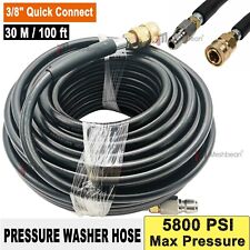 100FT 5800PSI Replacement High Pressure Power Washer Hose -3/8