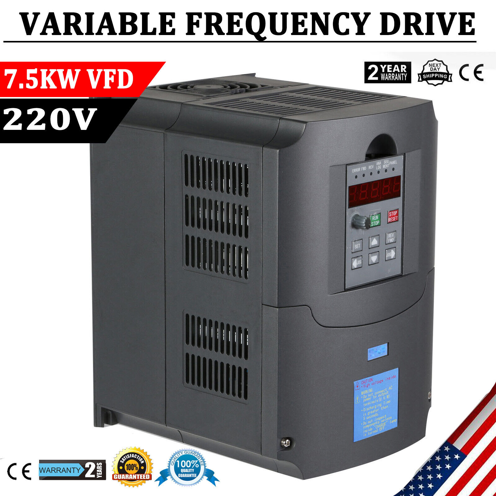 10HP 7.5KW 220V 1 to 3 Phase Variable Frequency Drive Inverter CNC VFD VSD
