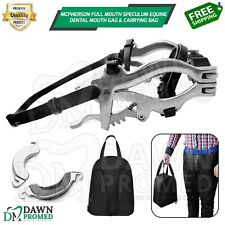 McPherson Full Mouth Speculum Equine Dental Mouth Gag & Straps With Carrying Bag picture