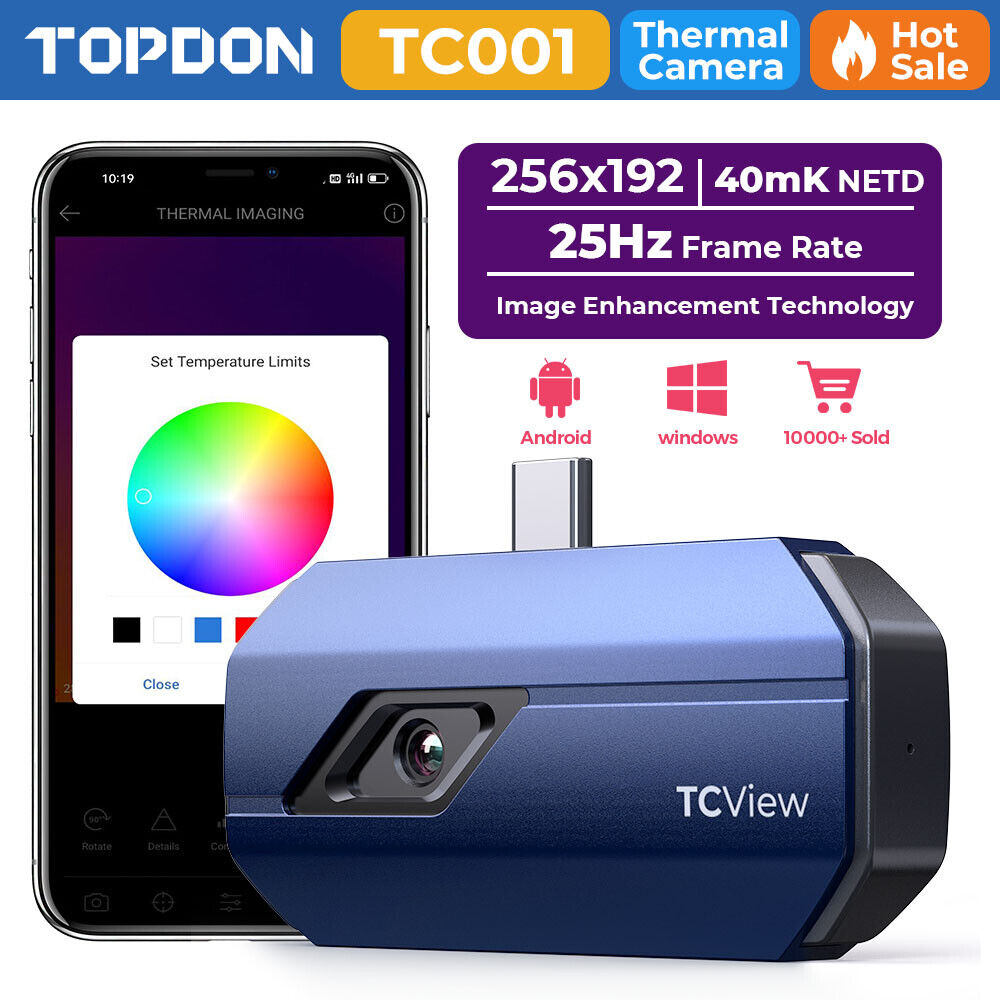 TOPDON TC001 256x192 Pixels Thermal Imaging Camera for Android USB-C 