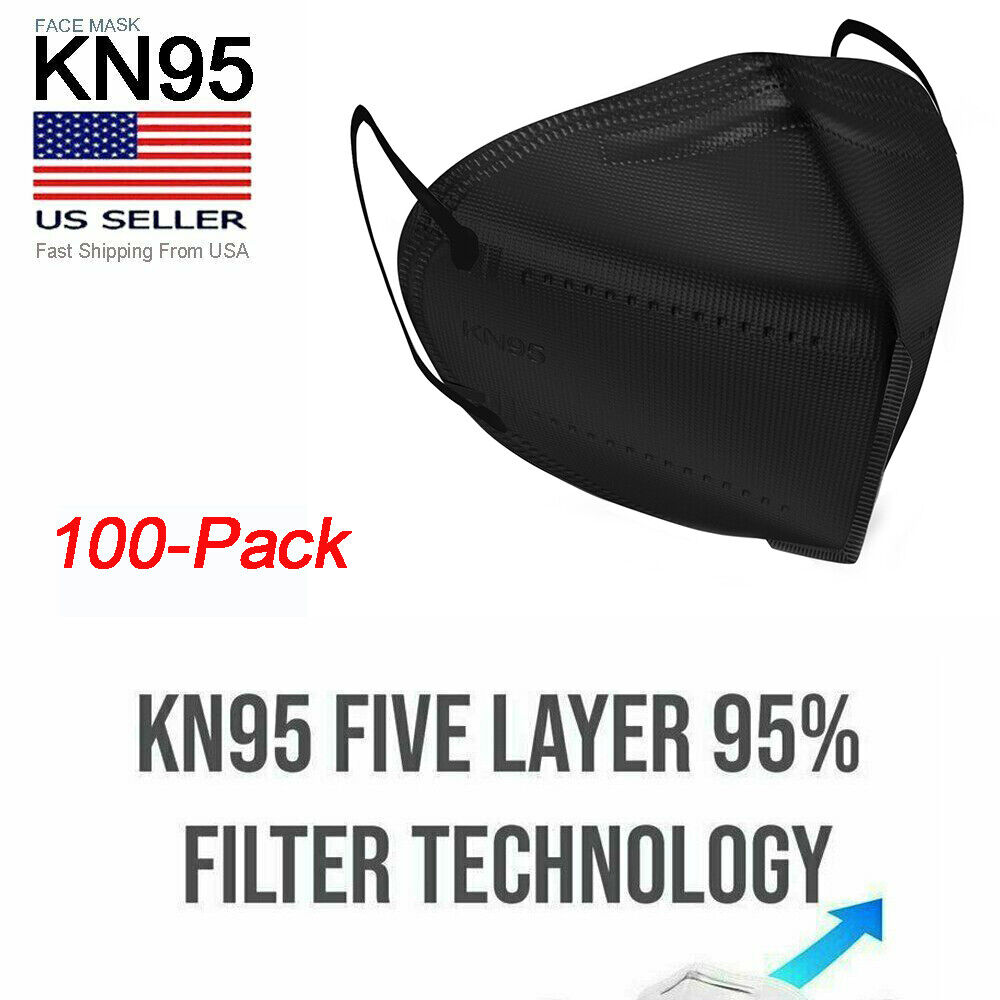 20/50/100 PCS KN95 Protective 5-Layer Disposable Mask Adult Respirator US Stock