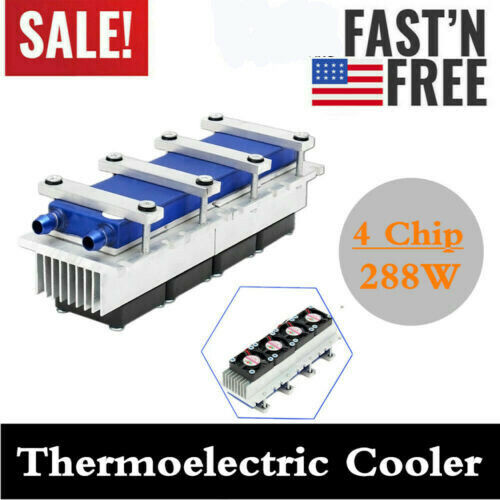 4Chip Semiconductor Refrigeration Kit Thermoelectric Peltier Water Cooling new