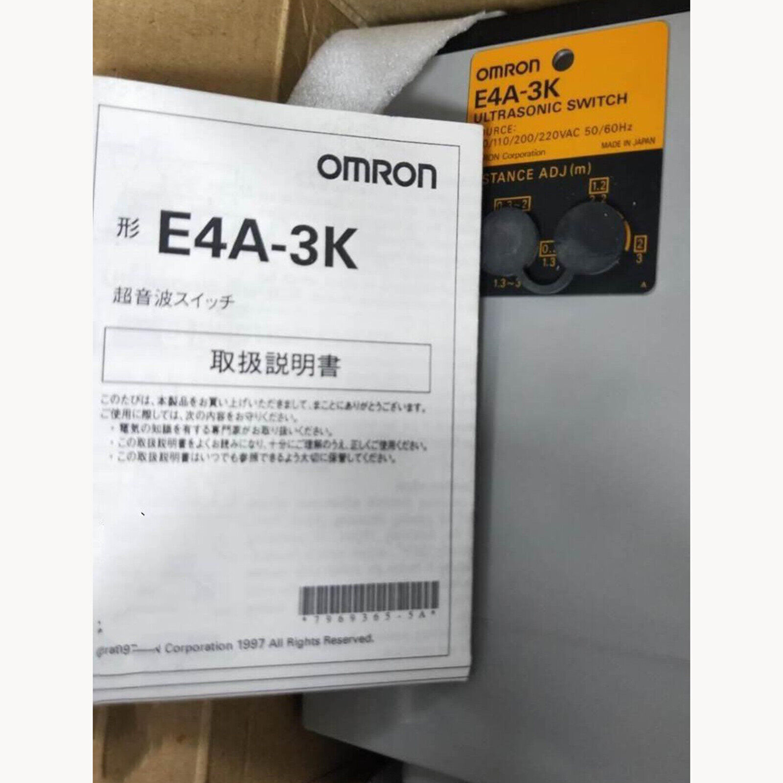 1PCS Omron E4A-3K Ultrasonic Sensor 12-24VDC NEW Expedited Shipping