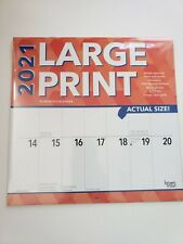 Large Print 2021 16-Month Wall Calendar Size 12