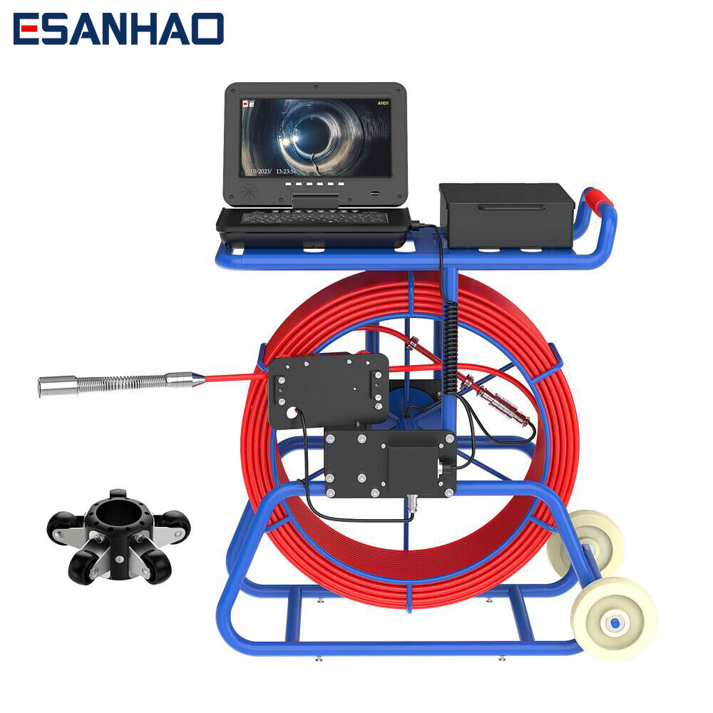 9mm THICK 80m Sewer Pipe Inspection Camera with 512hz Transmitter Self level