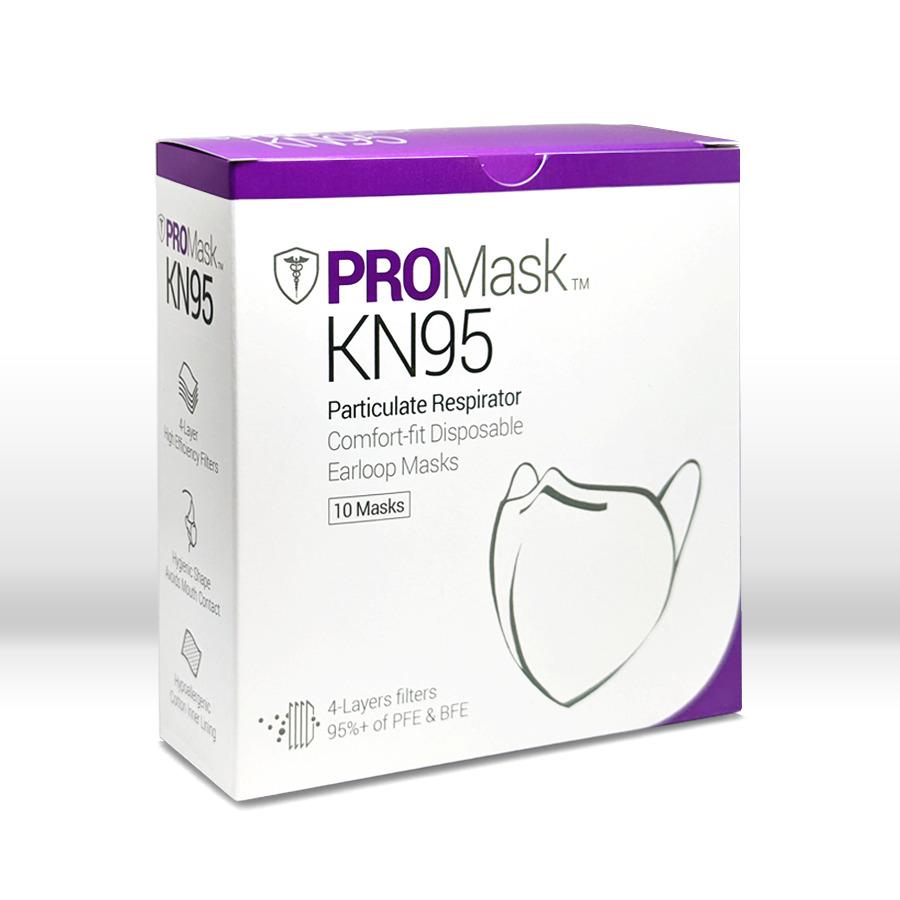 10/50/100 PROMask KN95 Disposable Face Masks 4 Layers Filters 95%+ PFE & BFE