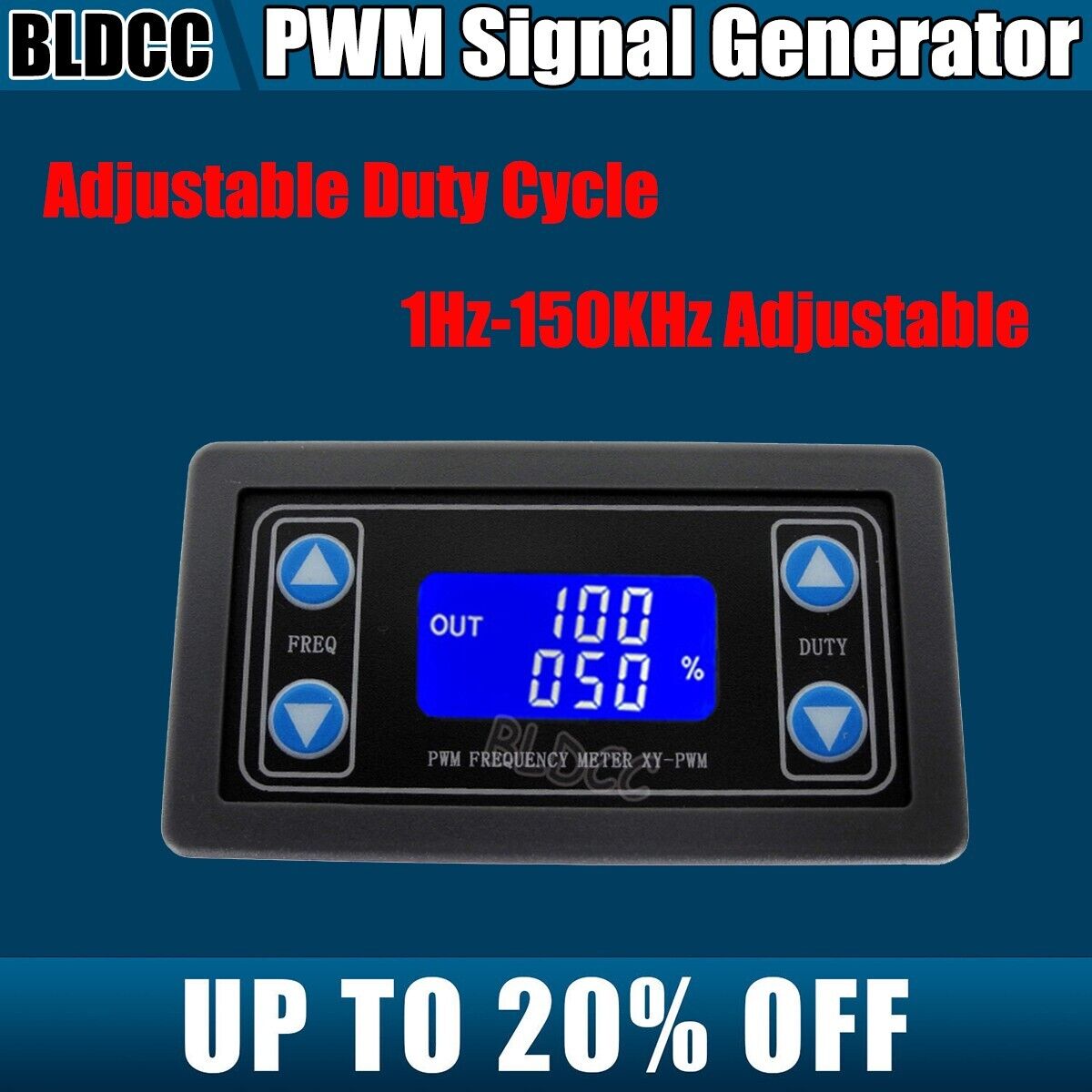 PWM Signal Generator Adjustable Module Frequency Duty Cycle 1Hz-150KHz DC3.3-30V