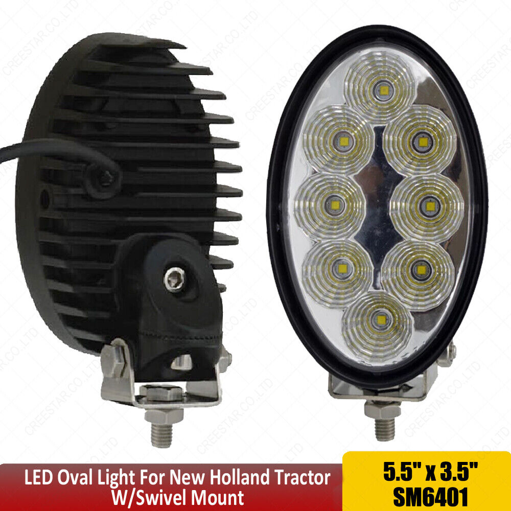 Oval 40W Led Work Lights 12V 24V With EMC Anti Interference For JCB Tractors x1
