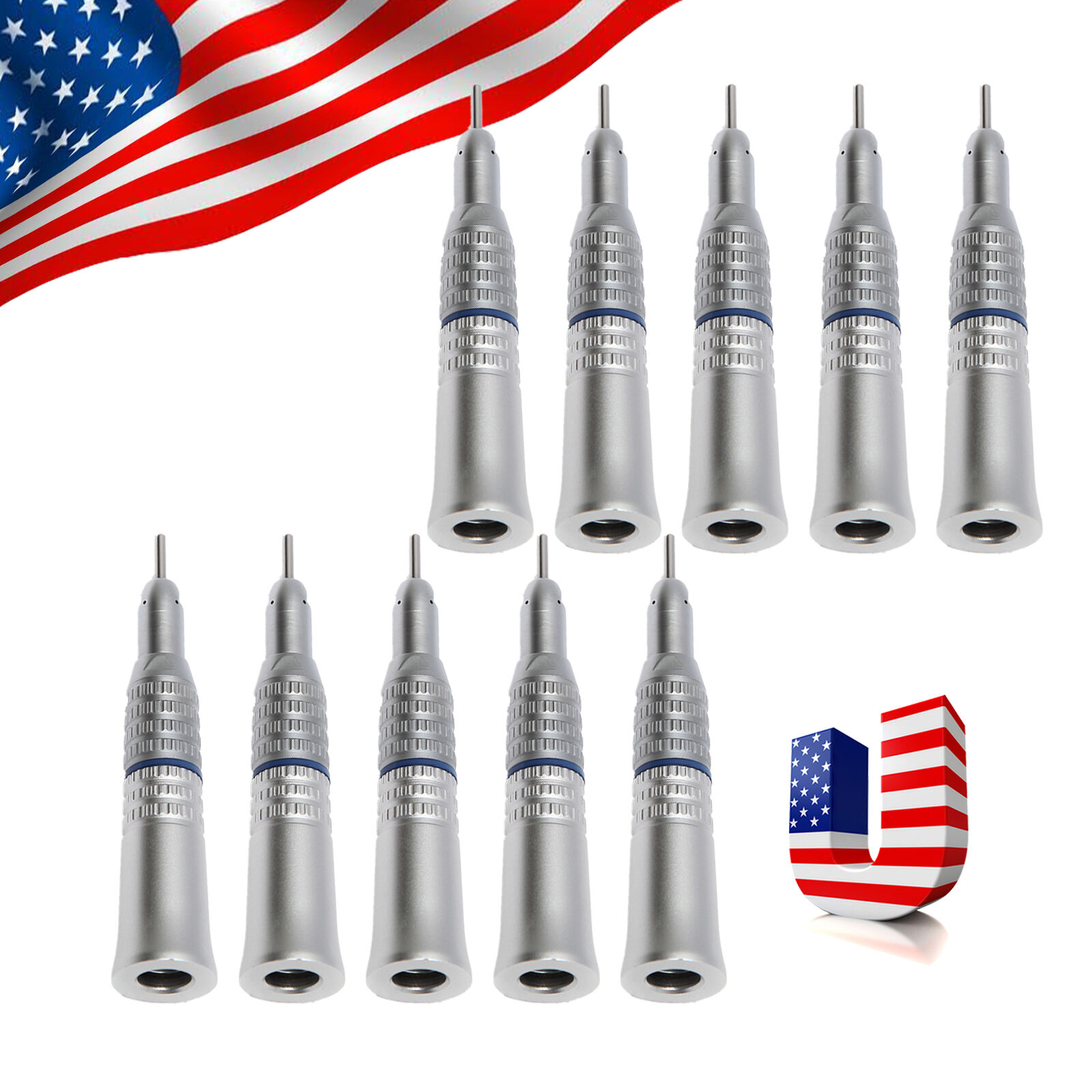 US STOCK 10pc NSK Dental E-Type Straight Nosecone Slow Low Speed Handpiece YP