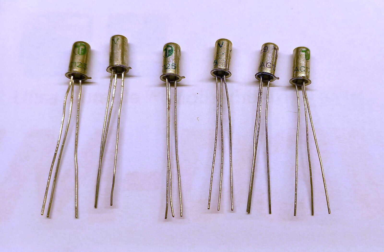 4PCS AC 125 germanium PNP transistors Tungsram NOS Tested  Fuzz Face select HFE