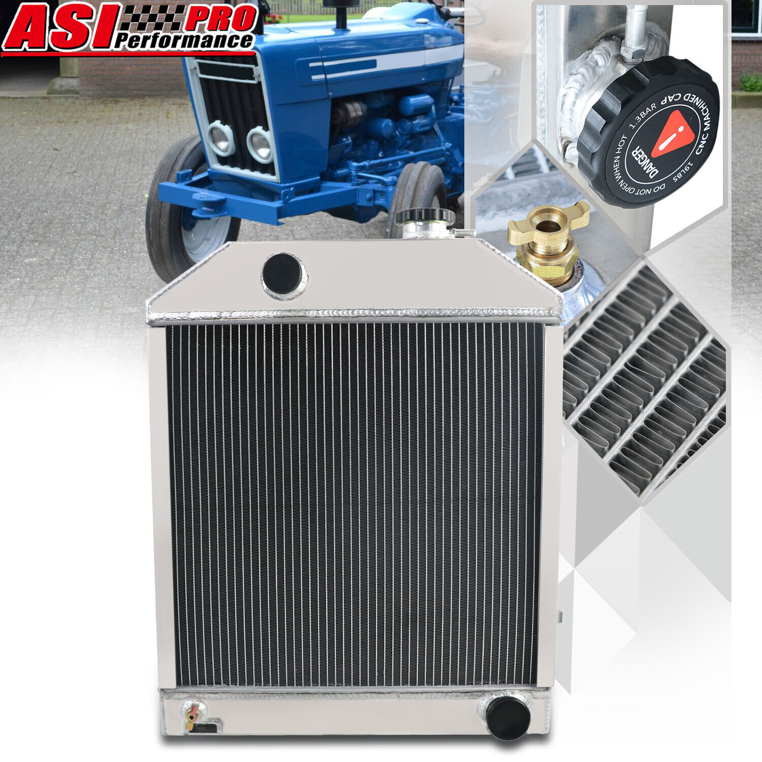 Tractor Radiator For Ford New Holland 2000 2600 3000 3100 3500 4000+ C7NN8005H