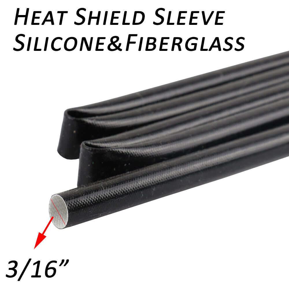 Fiberglass Silicone Heat Shield Wire Sleeving Electric Wire Wrap Insulation Lot