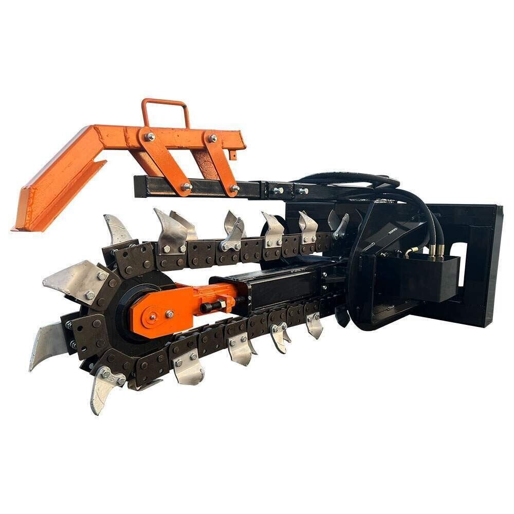 Agrotk 48-in Depth x 6-in Wide Chain Skid Steer Trencher Attachment Heavy Duty