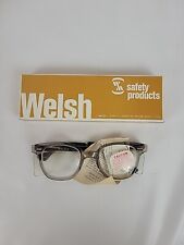 Vintage New Old Stock Welsh Textron Safety Glasses 2258 Smoke Unitemple picture