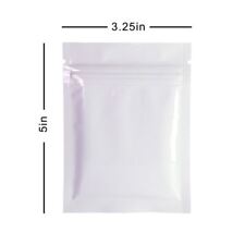 Multi-Size Both Sided Glossy White Foil Mylar Flat Zip lock Bag Wholesale W02 picture