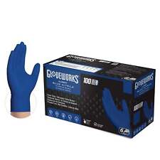 GLOVEWORKS HD Royal Blue Nitrile Industrial Disposable Gloves, 6 Mil Latex-Free picture