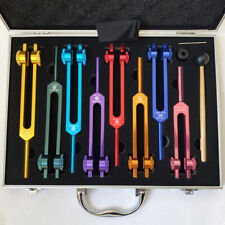 8Pcs/Set Chakra Tuning Fork For Medical Healing Sound Therapy Yoga Mental Relax picture