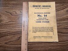 Vintage Owners Manual Set Up McCormick-Deering No 24 Corn Picker Original picture