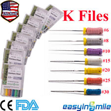 10Pack K Files Dental Endo Root Canal Hand Use File K-FILES Stainless Steel 25MM picture