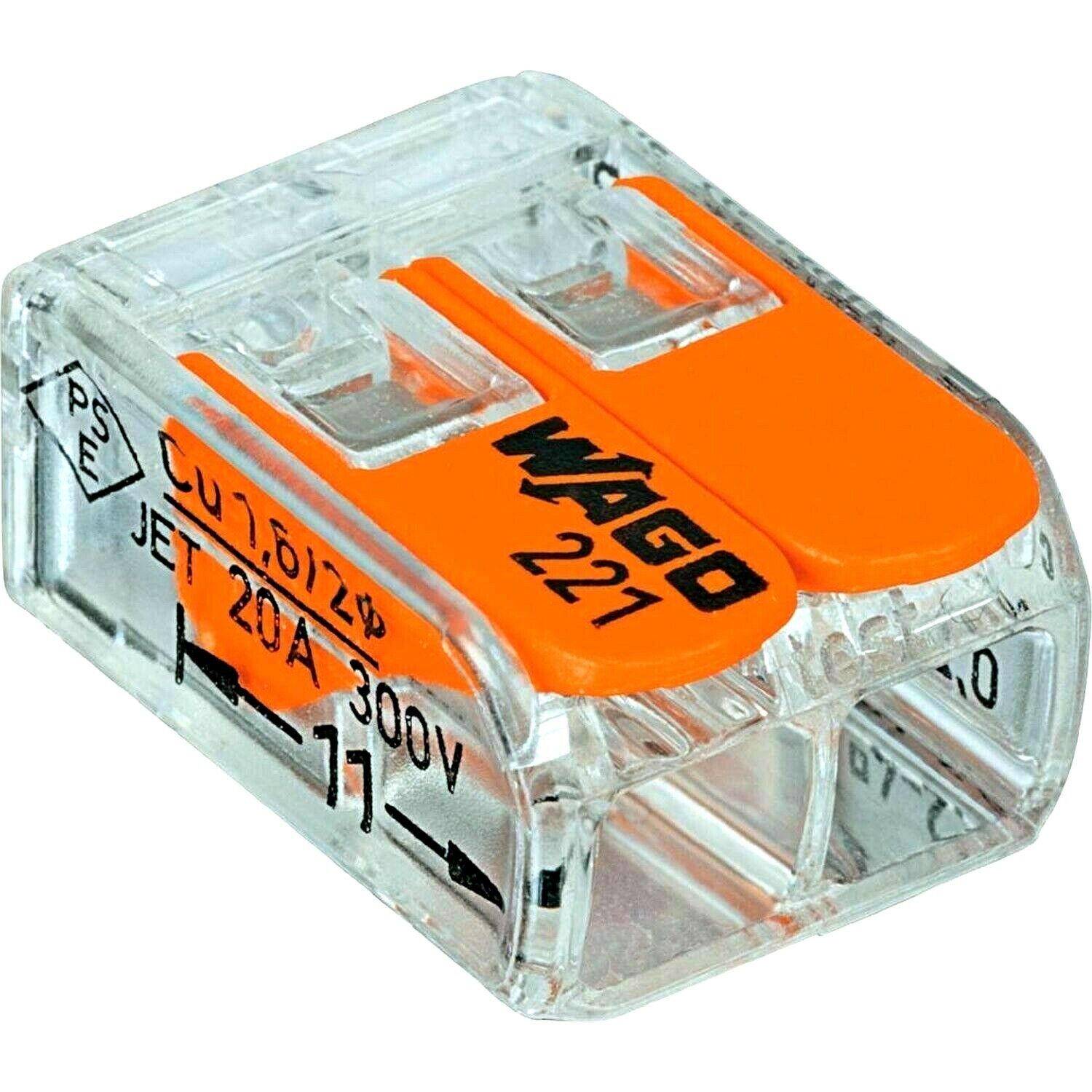 WAGO 221-412 LEVER-NUTS 2 Conductor Compact Connectors 25 pcs