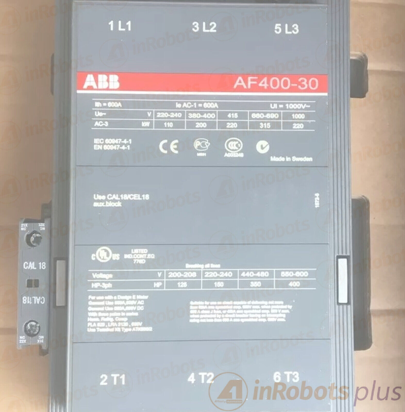 Used ABB AF400-30-11 Contactor