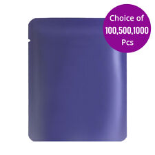 4x4.75in Matte Both-Sided Purple Aluminium Mylar Open Top Pouch Bag with Machine picture