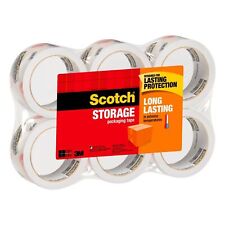 Scotch 3M Storage Packing Tape 6 Rolls Heavy Duty Shipping Packaging Moving New. picture
