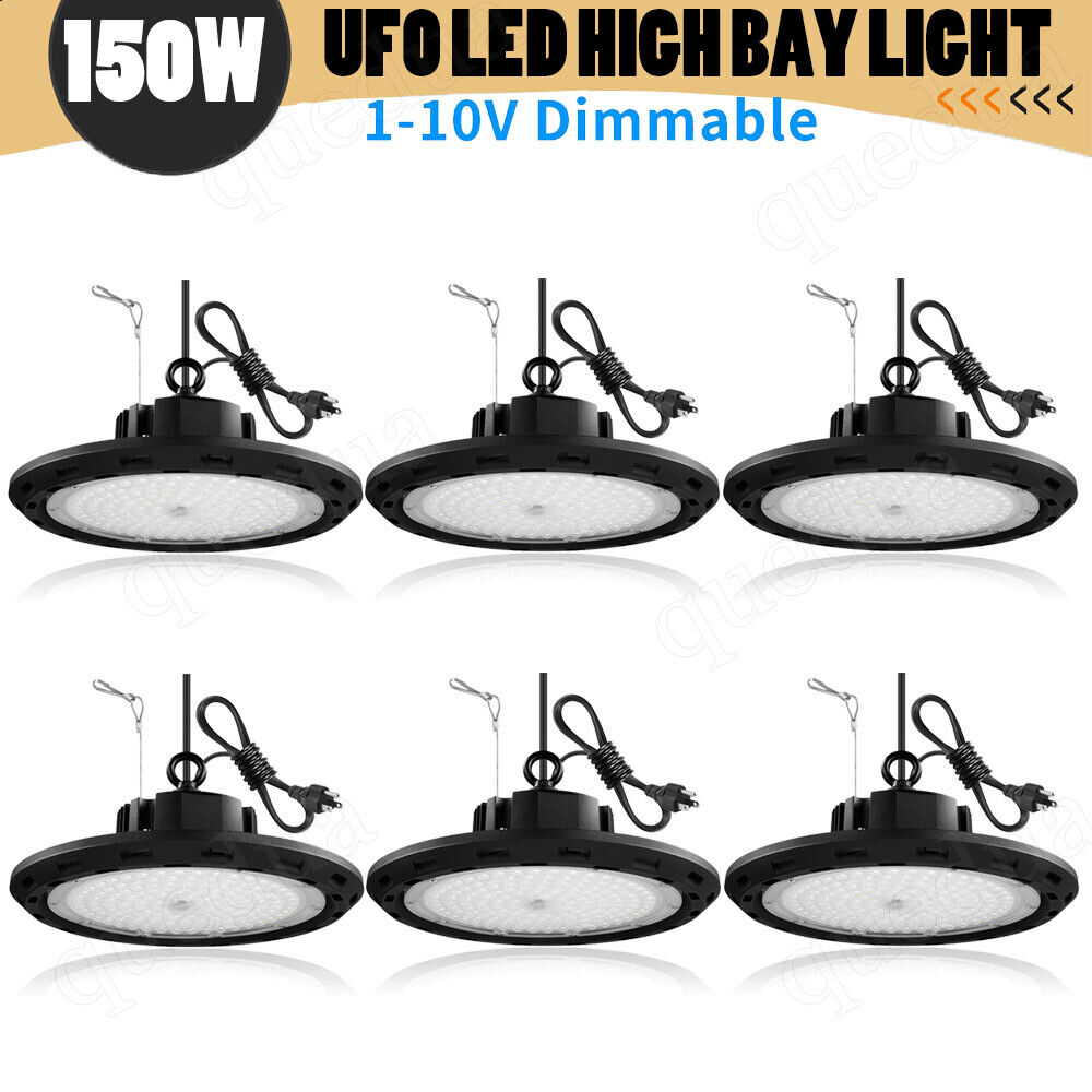 6X 150W UFO LED High Bay Light Shop Lights Industrial Commercial Warehouse Lamp