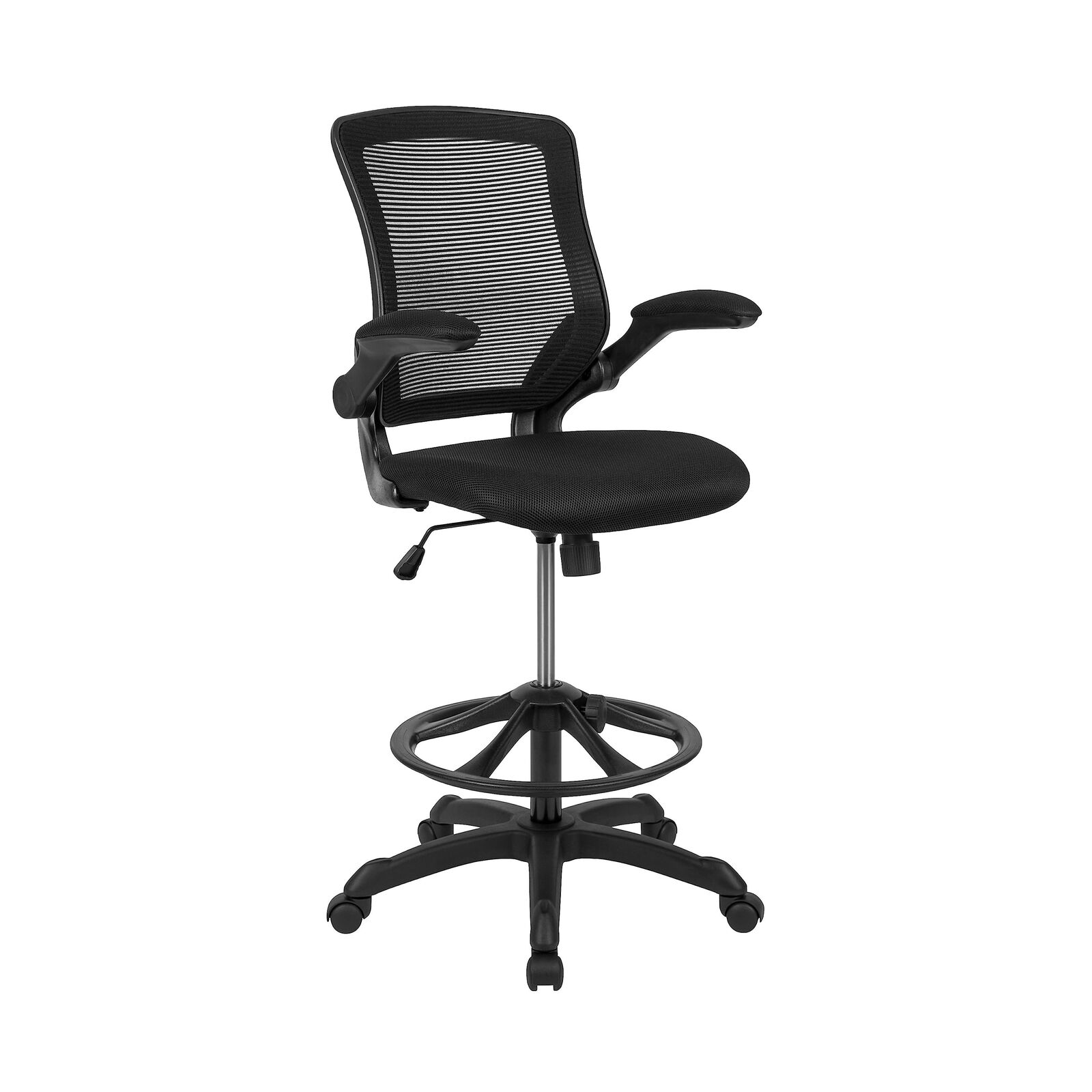 Flash Furniture Kale Mid-Back Swivel Office Chair with Adjustable Foot Ring, ...