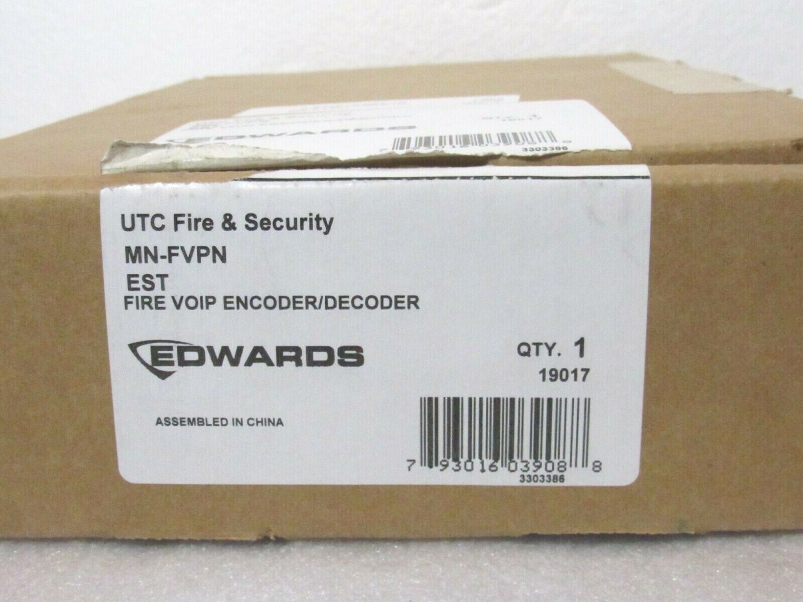 UTC GE Edwards EST MN-FVPN Fire VOIP Encoder Decoder [CTOKT]