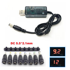 USB 5V to DC 9V 12V Step UP Converter Module Power Boost Adapter Cable 5.5X2.1mm picture